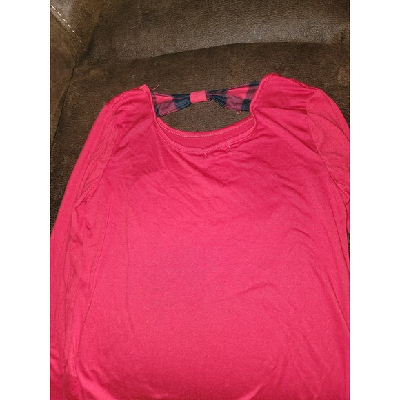 Btween holiday Christmas red buffalo plaid outfit top leggings size 10 - Picture 3 of 5